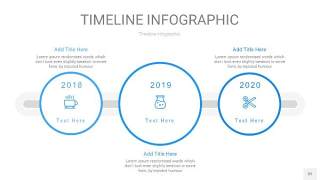 天蓝色时间轴PPT信息图32
