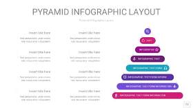 渐变紫色3D金字塔PPT信息图表11