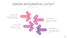 粉紫色箭头PPT信息图表10
