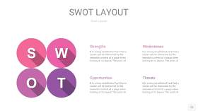 粉色SWOT图表PPT12