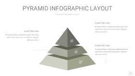 灰色3D金字塔PPT信息图表2