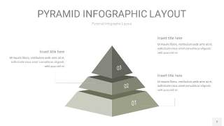 灰色3D金字塔PPT信息图表2