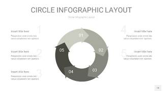 灰色圆形PPT信息图14