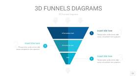宝石蓝3D漏斗PPT信息图表12