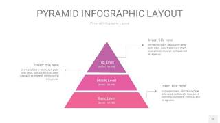 粉紫色3D金字塔PPT信息图表14
