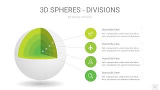 渐变绿色3D球体切割PPT信息图6