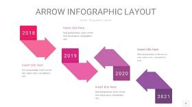 粉紫色箭头PPT信息图表6