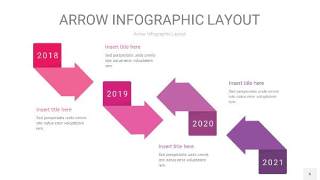 粉紫色箭头PPT信息图表6