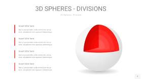 红色3D球体切割PPT信息图2