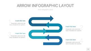 天蓝绿箭头PPT信息图表13