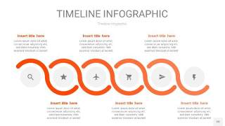 橘红色时间轴PPT信息图20
