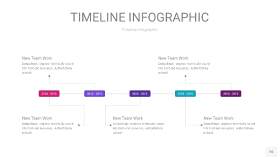 粉紫蓝色时间轴PPT信息图16