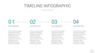 蓝绿色时间轴PPT信息图11