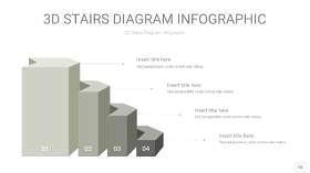 灰色3D阶梯PPT图表16