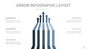 深天蓝色箭头PPT信息图表16