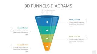 彩色3D漏斗PPT信息图表4