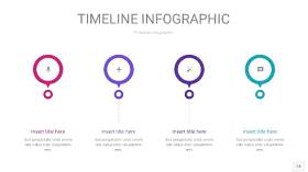 粉紫蓝色时间轴PPT信息图14