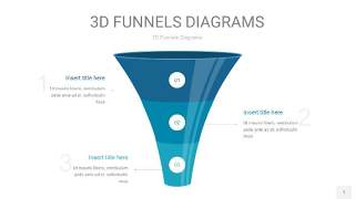 深青色3D漏斗PPT信息图表1