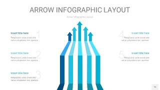 宝石蓝箭头PPT信息图表16