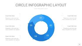 天蓝色圆形PPT信息图14
