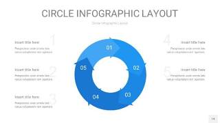 天蓝色圆形PPT信息图14