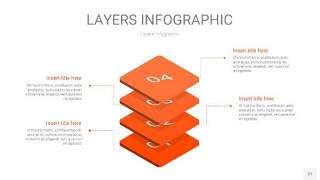 橘红色3D分层PPT信息图27
