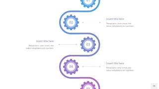 紫蓝色齿轮PPT信息图18