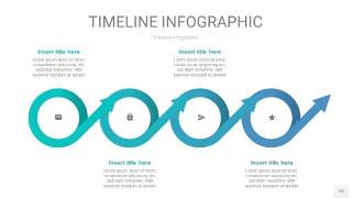 蓝绿色时间轴PPT信息图19