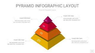 红黄色3D金字塔PPT信息图表1
