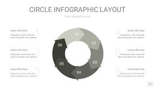 灰色圆形PPT信息图15