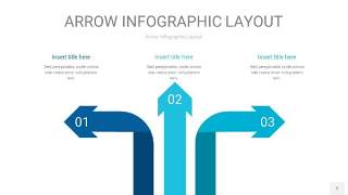 宝石蓝箭头PPT信息图表2
