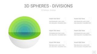 浅绿色3D球体切割PPT信息图1