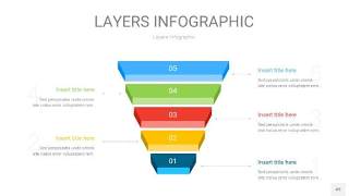 四色3D分层PPT信息图49