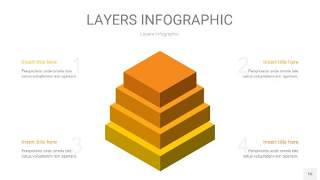 黄色3D分层PPT信息图16