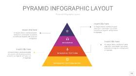 彩色3D金字塔PPT信息图表18