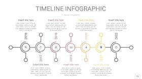 渐变紫黄色时间轴PPT信息图13