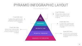 渐变紫色3D金字塔PPT信息图表19