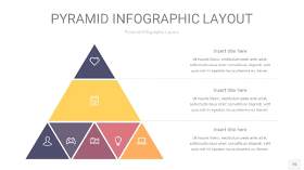 中紫色3D金字塔PPT信息图表15