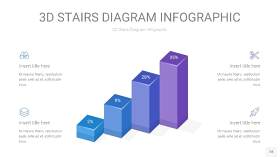 渐变紫蓝色3D阶梯PPT图表18