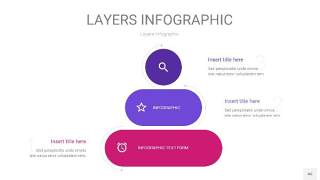 紫蓝色3D分层PPT信息图46