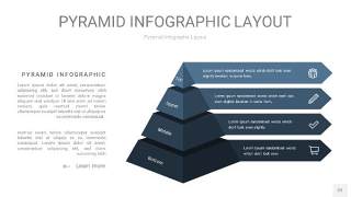 深蓝色3D金字塔PPT信息图表22