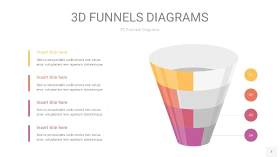 橙色系3D漏斗PPT信息图表7