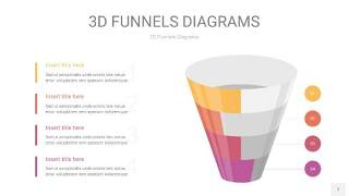 橙色系3D漏斗PPT信息图表7
