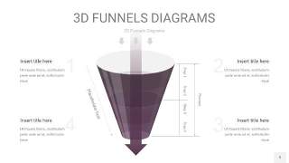 深紫色3D漏斗PPT信息图表9