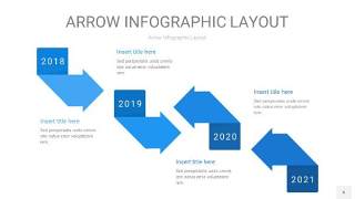蓝色箭头PPT信息图表6