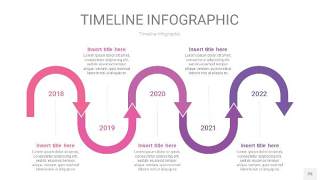 渐变粉色时间轴PPT信息图25