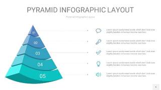 天蓝绿3D金字塔PPT信息图表6