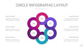 玫瑰紫色圆形PPT信息图10
