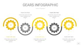 灰黄色齿轮PPT信息图17