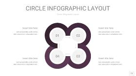 深紫色圆形PPT信息图11